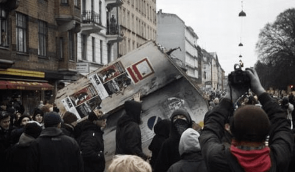 Disturbios en Dinamarca. Foto. Redes Sociales.
