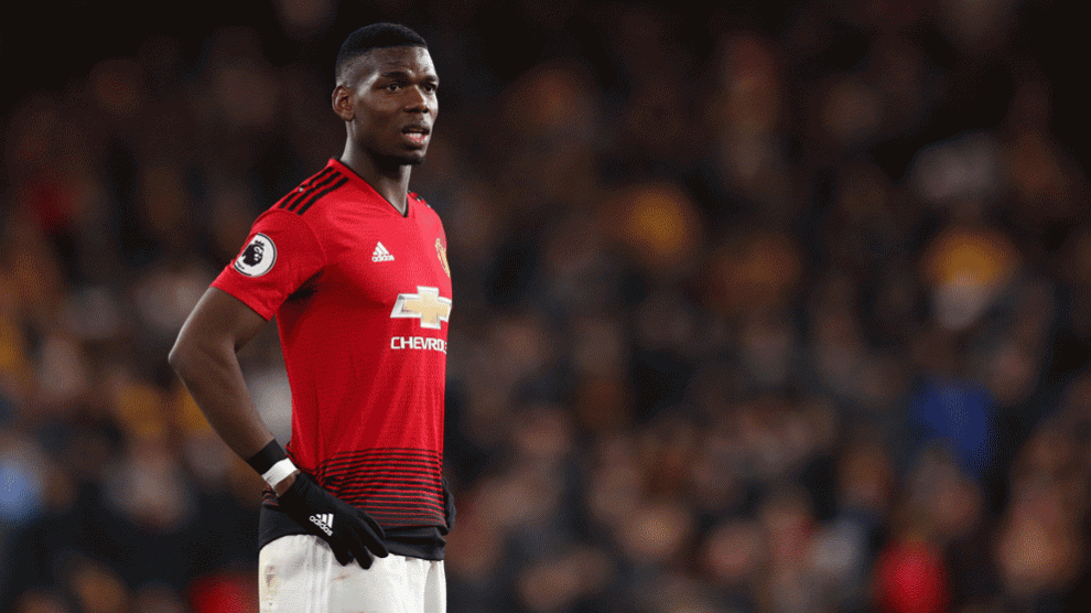 Pogba, durante un partido del United. (Getty)