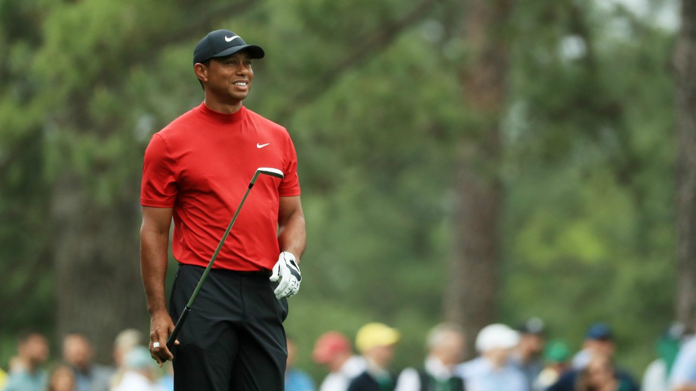Tiger Woods en la última jornada del Masters de Augusta. (Getty)