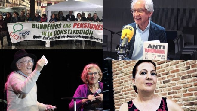 Los cuatro nombres propuestos, la mesa de las pensiones, El Roto, Juan Tamariz y Carmen Linares.