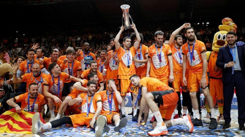 Los jugadores del Valencia Basket. (EFE)