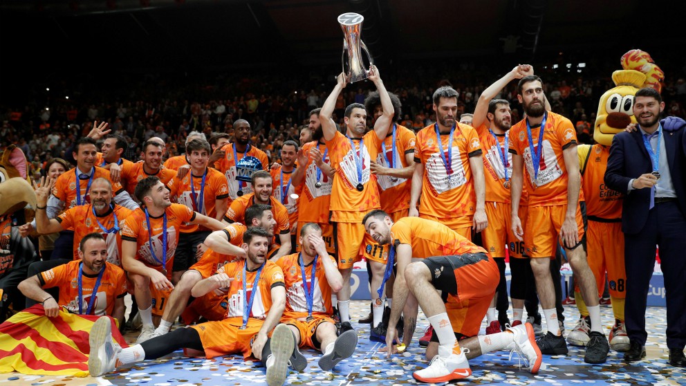 Los jugadores del Valencia Basket. (EFE)