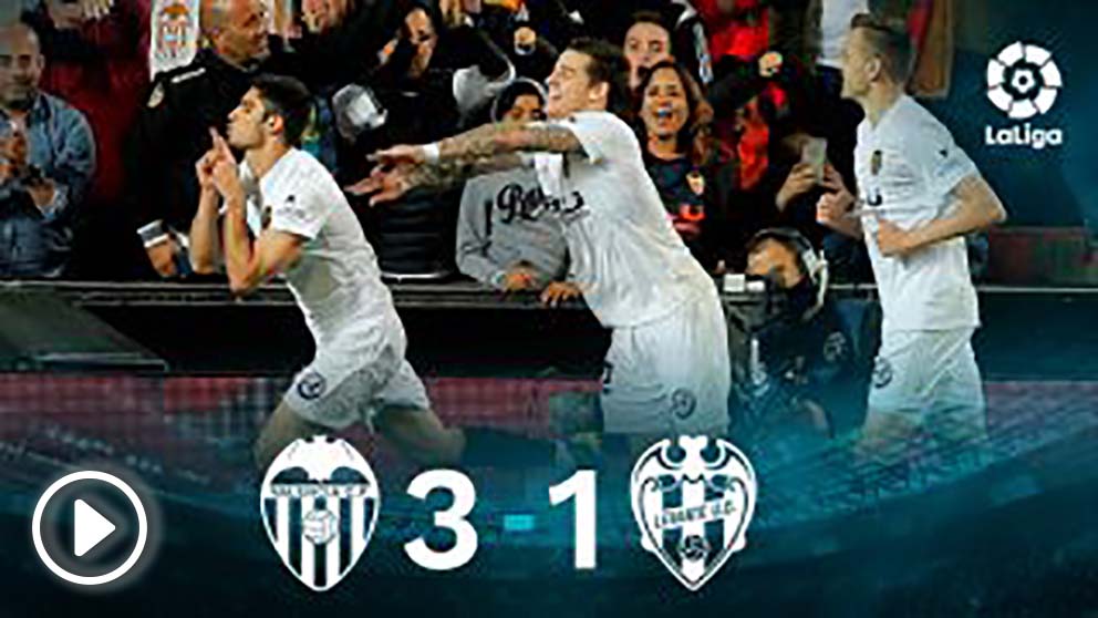 Valencia Levante: resumen y goles (3-1)
