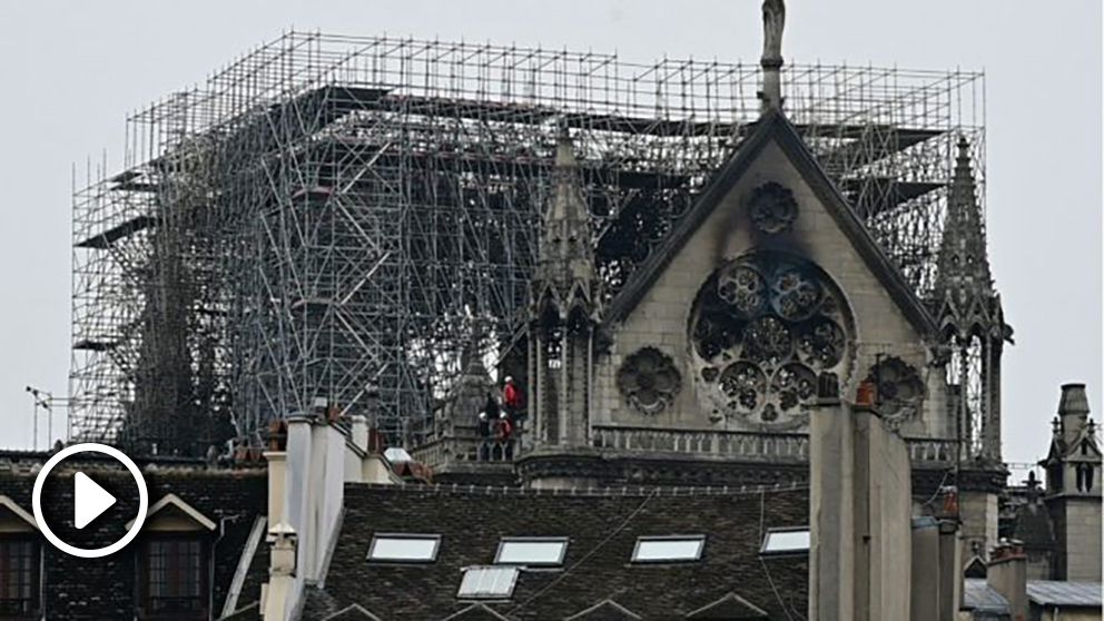 Estructura de Notre Dame. Foto: AFP