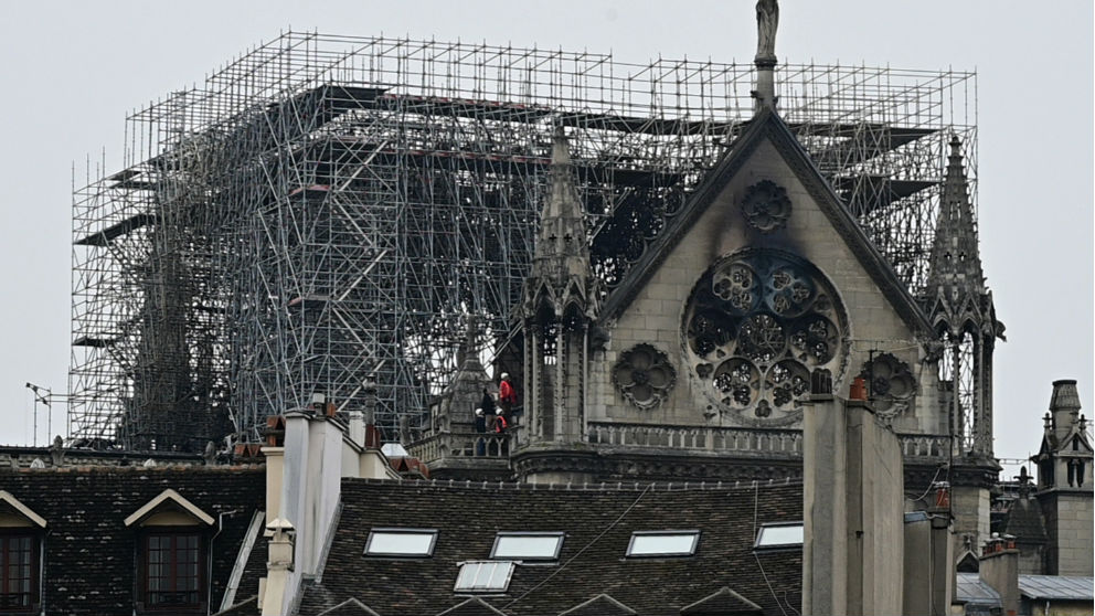 Estructura de Notre Dame. Foto: AFP