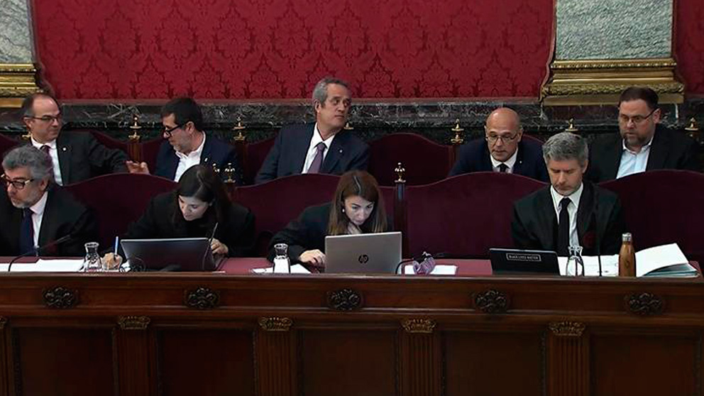 Captura de la señal institucional del Tribunal Supremo, donde se celebra el juicio al ‘procés’ independentista catalán.