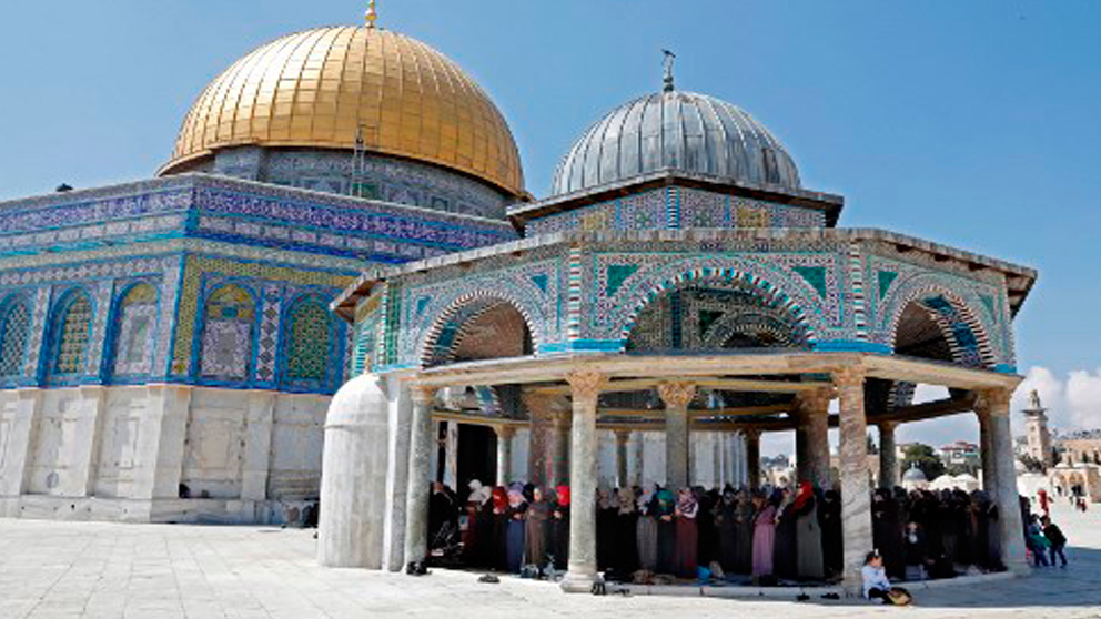 Una zona del complejo de la mezquita de Al-Aqsa en Jerusalén. Foto: AFP