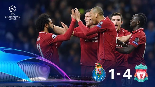 El Liverpool golea al Oporto y reta al Barça en semis