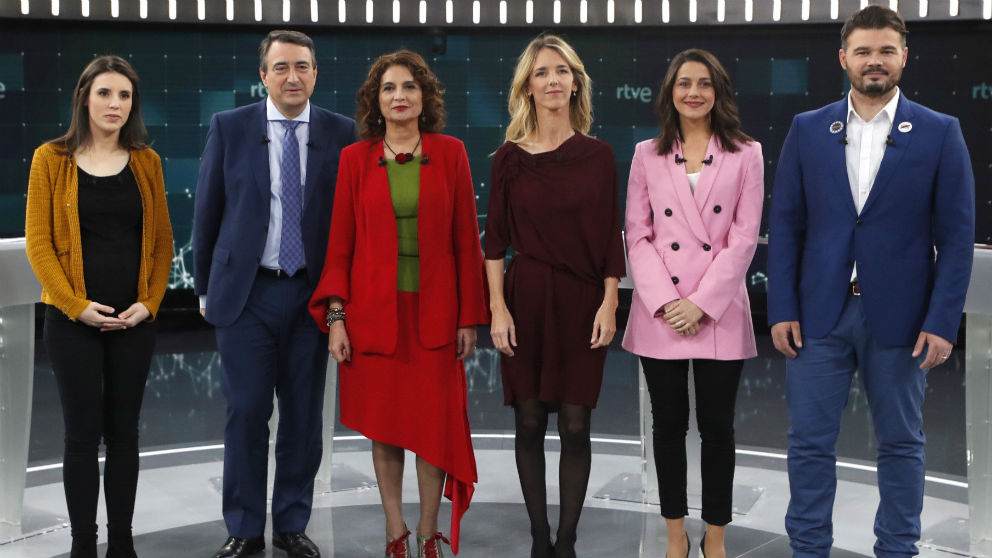 Los participantes en el debate a seis de TVE