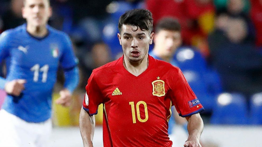 Brahim, en un partido con las categorías inferiores de la Selección.
