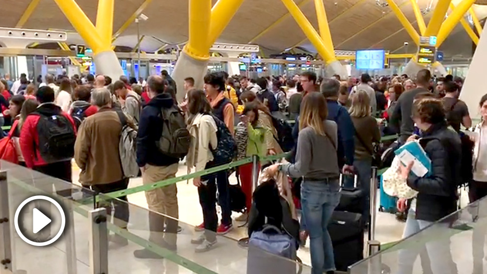 Colas en Barajas