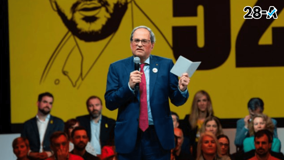 Quim Torra en un acto electoral.