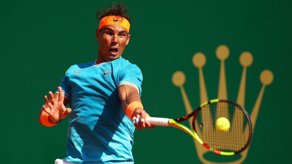 Rafa Nadal, durante un partido en tierra batida esta temporada. (Getty)