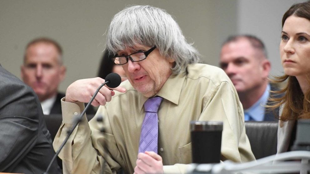 David Turpin al conocer su condena a cadena perpetua. Foto. AFP