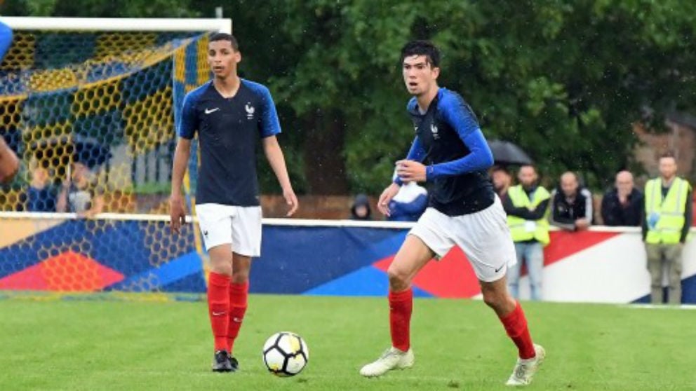 Theo Zidane, en un partido con Francia.