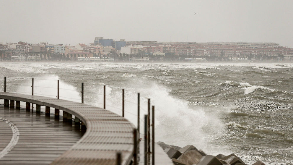 Imagen del temporal en la Comunidad Valenciana. Foto. EFE