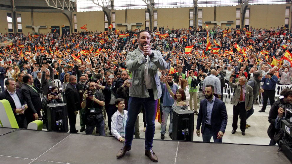 El candidato de Vox a la Presidencia del Gobierno, Santiago Abascal.