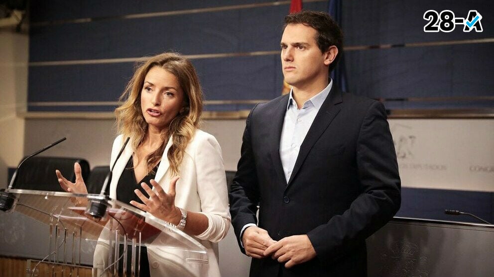 Patricia Reyes junto con Albert Rivera