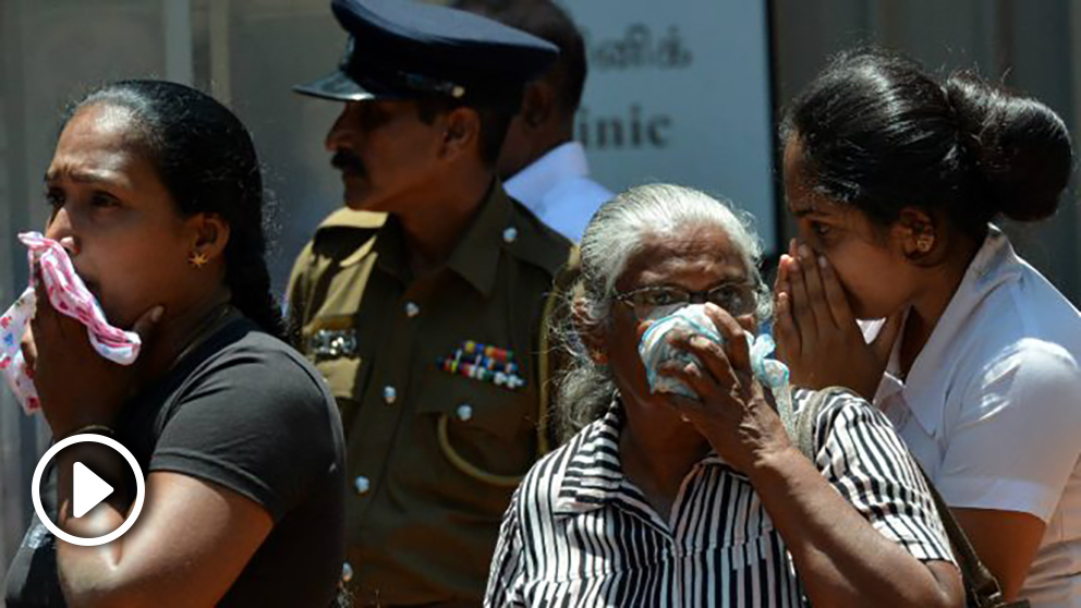 Familiares de las víctimas de los atentados de Sri Lanka
