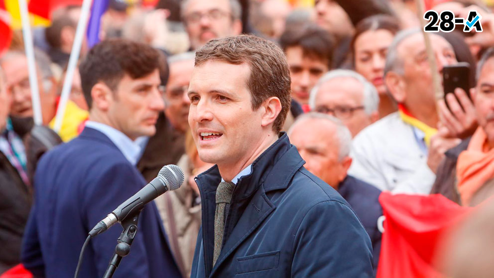 Pablo Casado, líder del PP y candidato a la presidencia por el mismo partido. Foto: Europa Press