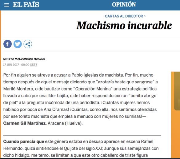 Tres medios de Prisa reprodujeron los insultos machistas de Iglesias a Mariló Montero