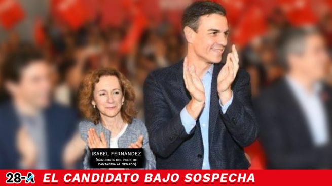 sabel Fernández junto a Pedro Casares junto a Pedro Sánchez