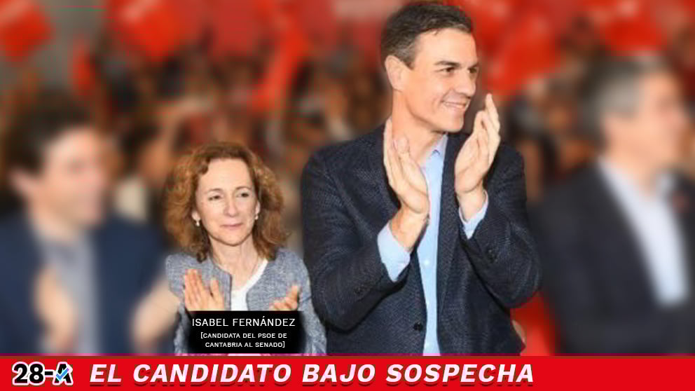 sabel Fernández junto a Pedro Casares junto a Pedro Sánchez