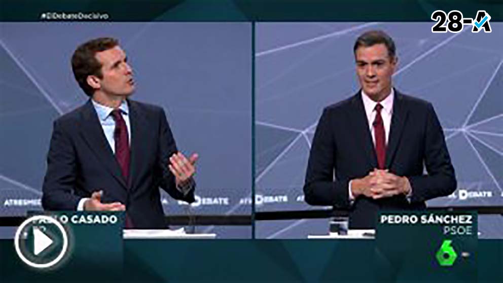 Sánchez durante el debate.