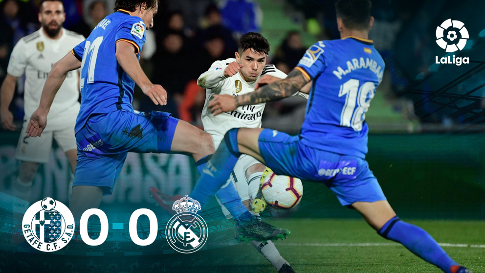 Getafe y Real Madrid empataron a cero en el Coliseum.