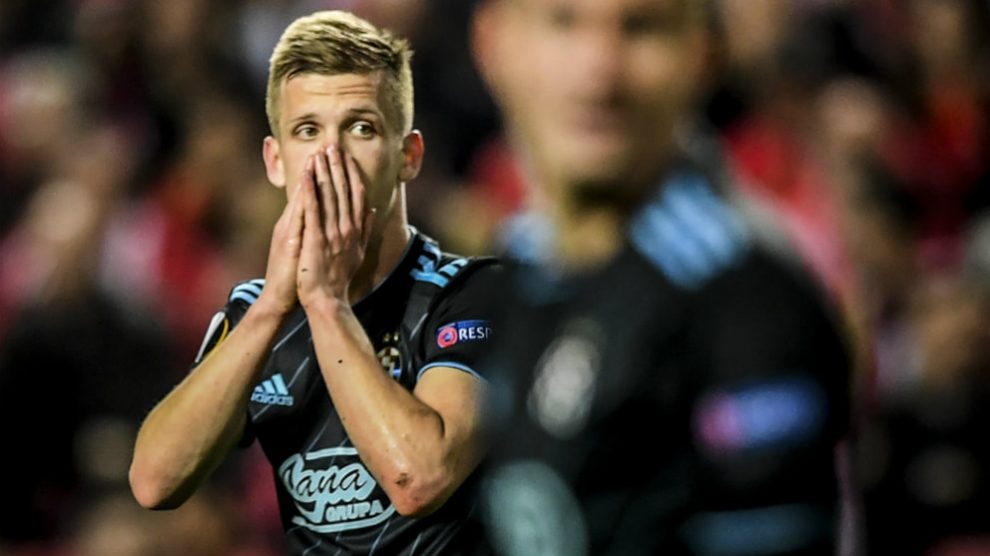 Dani Olmo con el Dinamo de Zagreb (AFP)