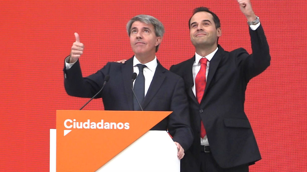 Ángel Garrido, con el candidato de Ciudadanos a la Comunidad de Madrid, Ignacio Aguado.