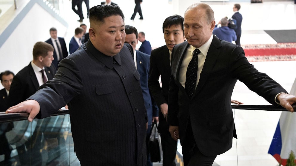 Kim Jong Un y Vladimir Putin.