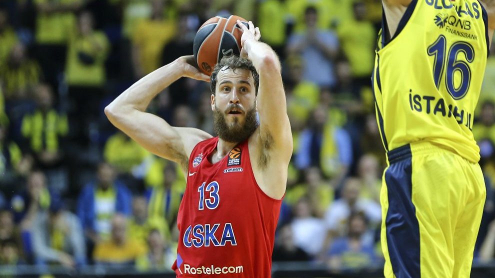 Sergio Rodríguez en un partido con el CSKA. (Getty)