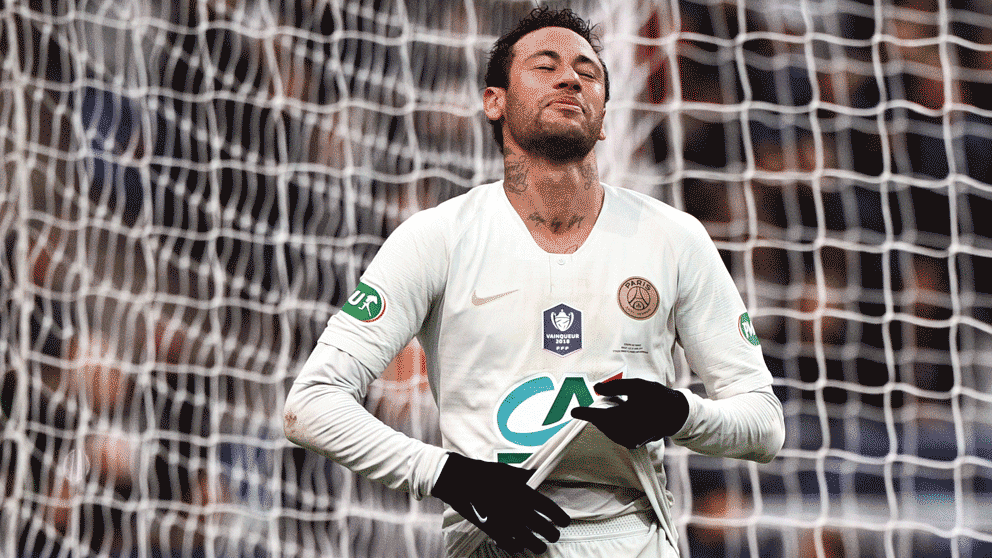 Neymar,-durante-la-final-de-la-Copa-de-Francia-ante-el-Rennes-(AFP)