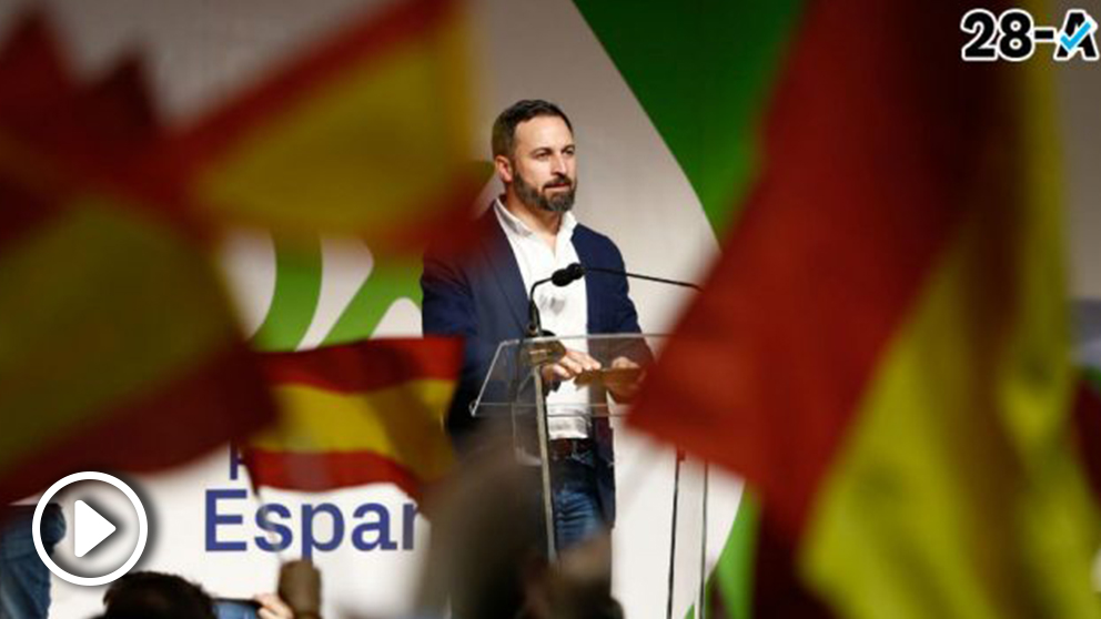 Santiago Abascal en campaña electoral. Foto: Europa Press