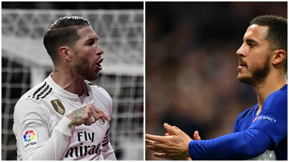 Ramos ya sigue a Hazard en Instagram. (AFP y Getty)