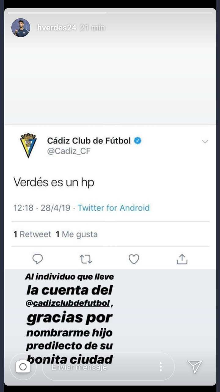 La respuesta Héctor Verdés en Instagram