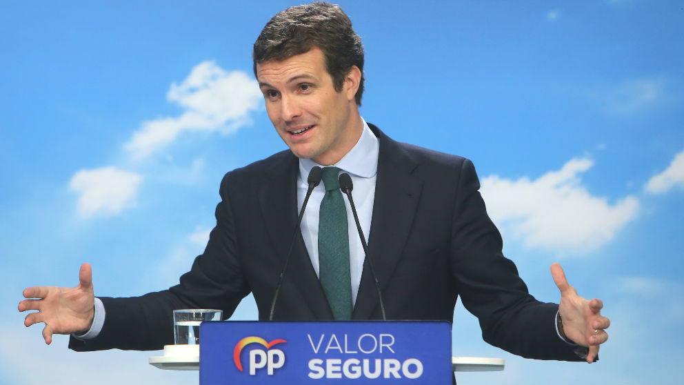 El presidente del Partido Popular, Pablo Casado (Foto: Europa Press)