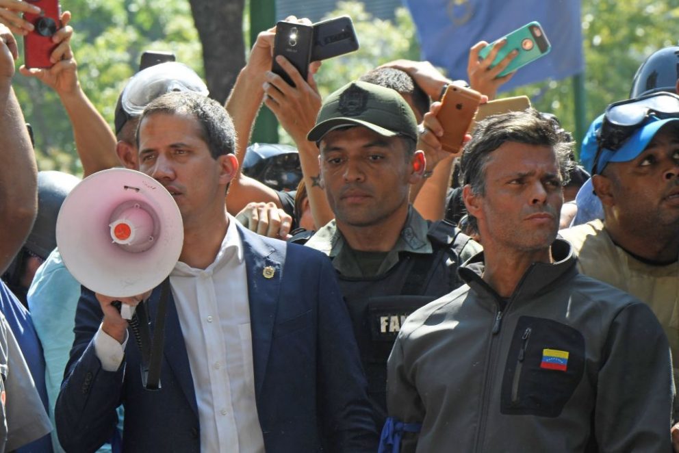 Juan Guaidó y Leopoldo López en Caracas. Foto. Getty