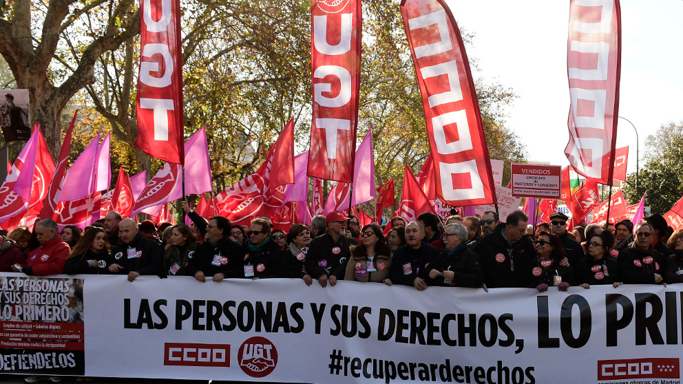 Los sindicatos celebran el Día del Trabajo este 1 de mayo.