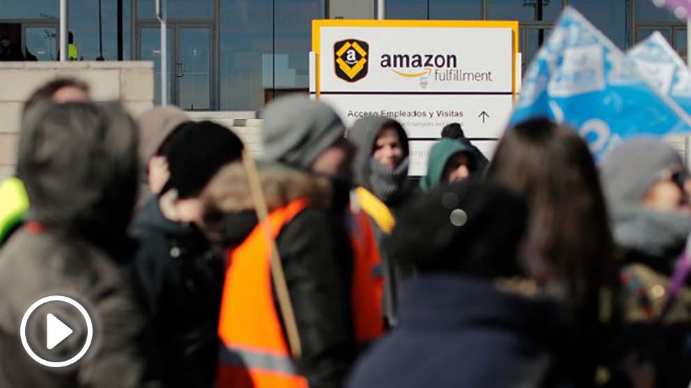 Huelga de trabajadores de Amazon (Foto: Getty)