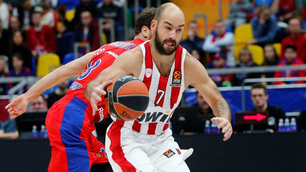 Spanoulis durante un partido con Olympiacos. (Getty)