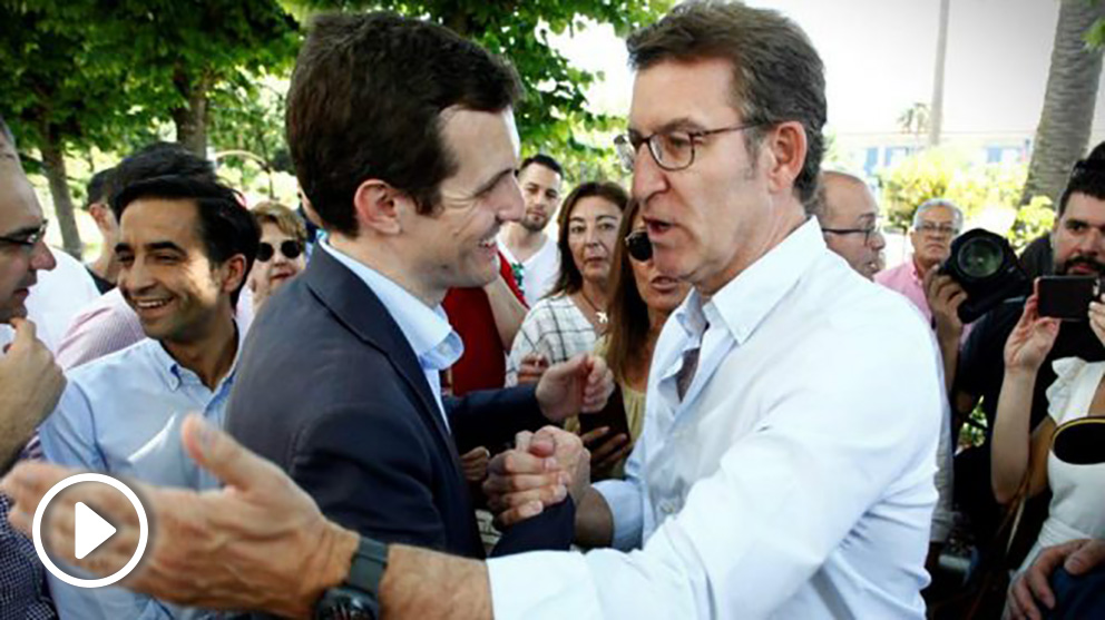 Pablo Casado y Alberto Nuñez Feijoo. (Foto: EFE)