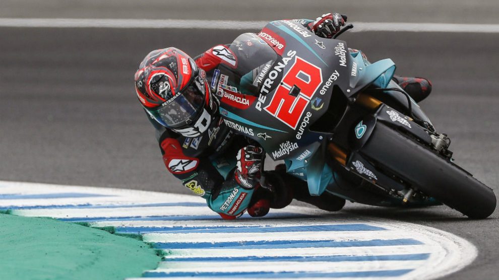 Quartararo, durante el GP de España en Jerez. (EFE)