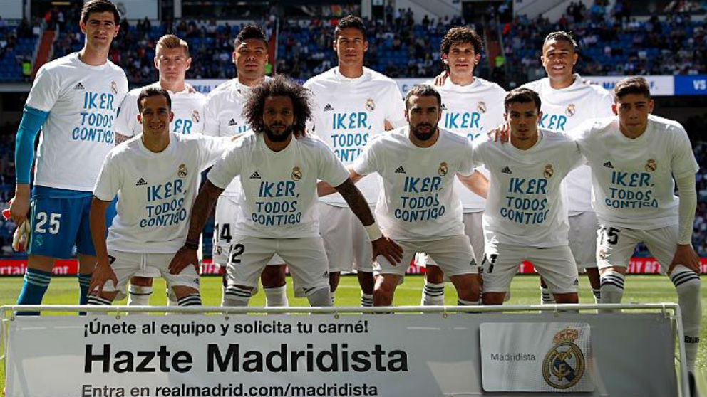 La alineación del Real Madrid contra el Villarreal.