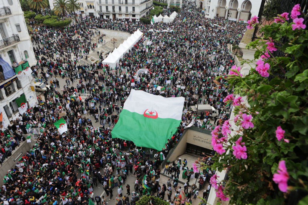 Protestas en Argelia. Foto @Getty