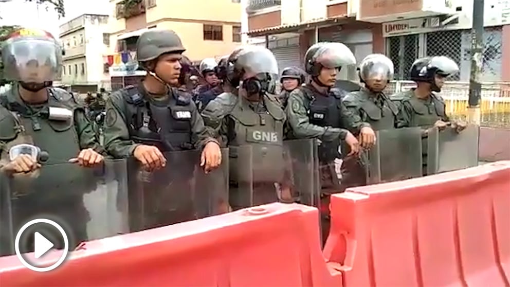 Agentes de la Policía Nacional Bolivariana.