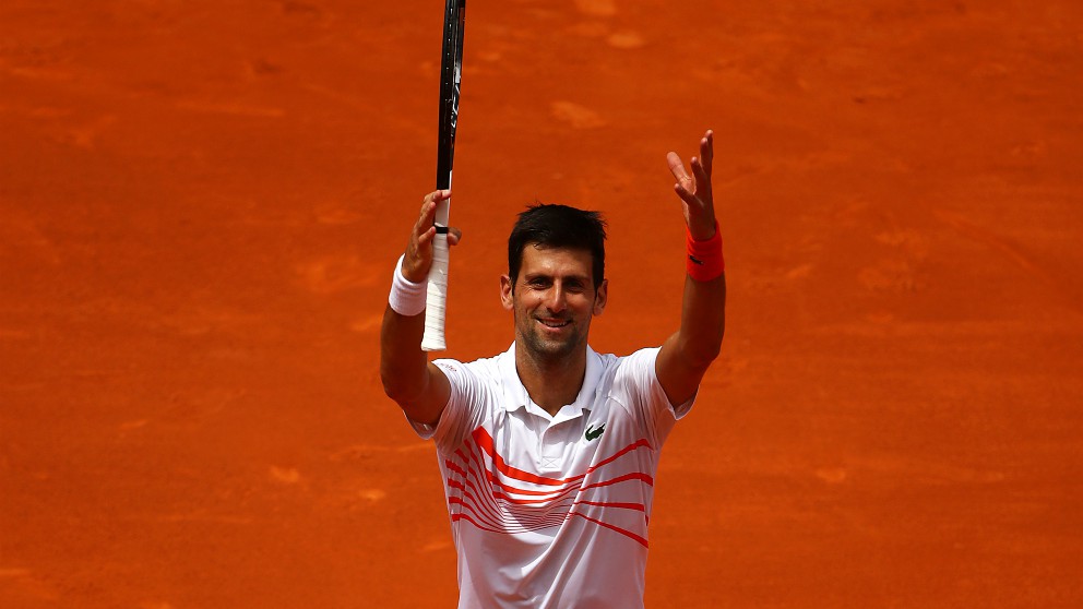 Djokovic celebra su victoria ante Fritz. (Getty)