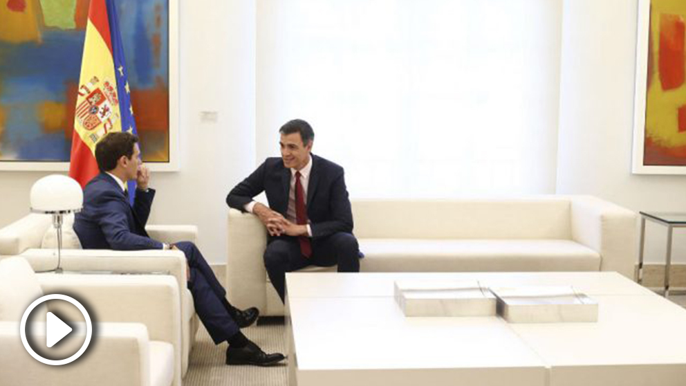 Pedro Sánchez y Albert Rivera en La Moncloa.