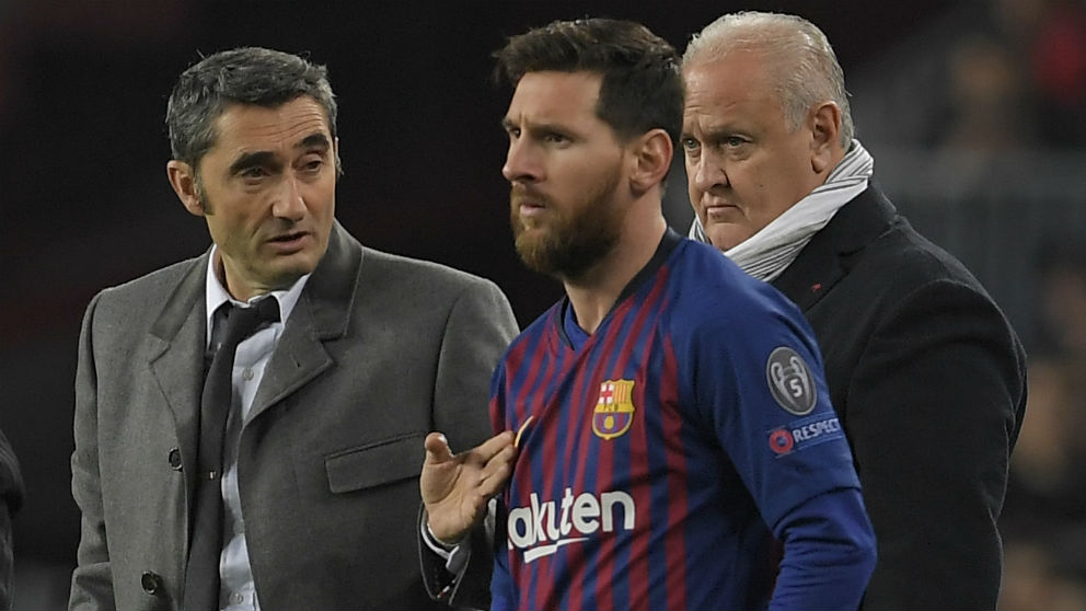 Valverde y Messi en un partido reciente. (AFP)